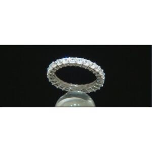 2Ct Princess Cut Genuine Diamond Simulant Eternity Band Ring Sz 8